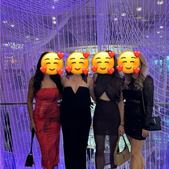 Worn once lulus black sequin dress - Picture 3 of 4